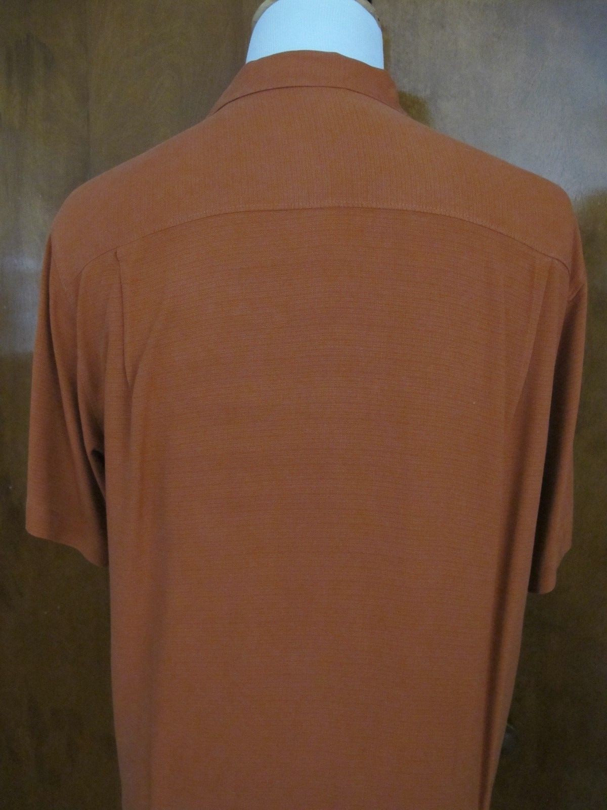 Tommy Bahama Mens Silk Brown Florals Print Embroidered Camp Shirt Size Large