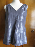 Gap Gray Women's Cotton Shimmer Sleeveless Fancy Top Size Medium NWT