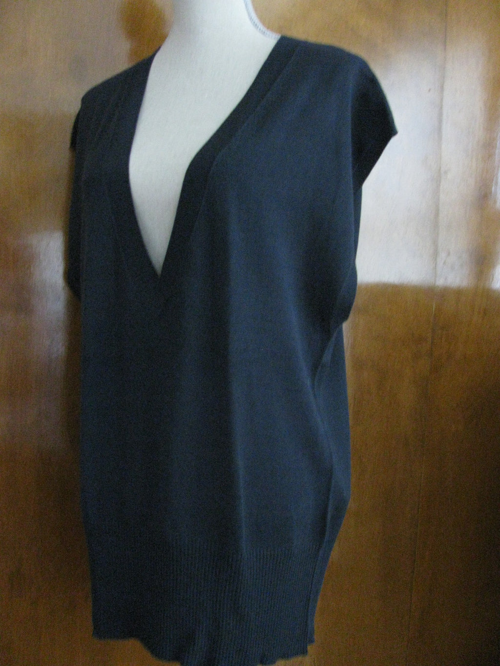 New Nine West Women's Dark Blue Sleeveless Tunic Top Medium