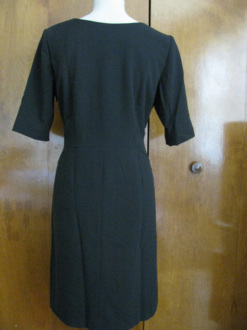 Gap women's black pleated empire seam short sleeves dress 