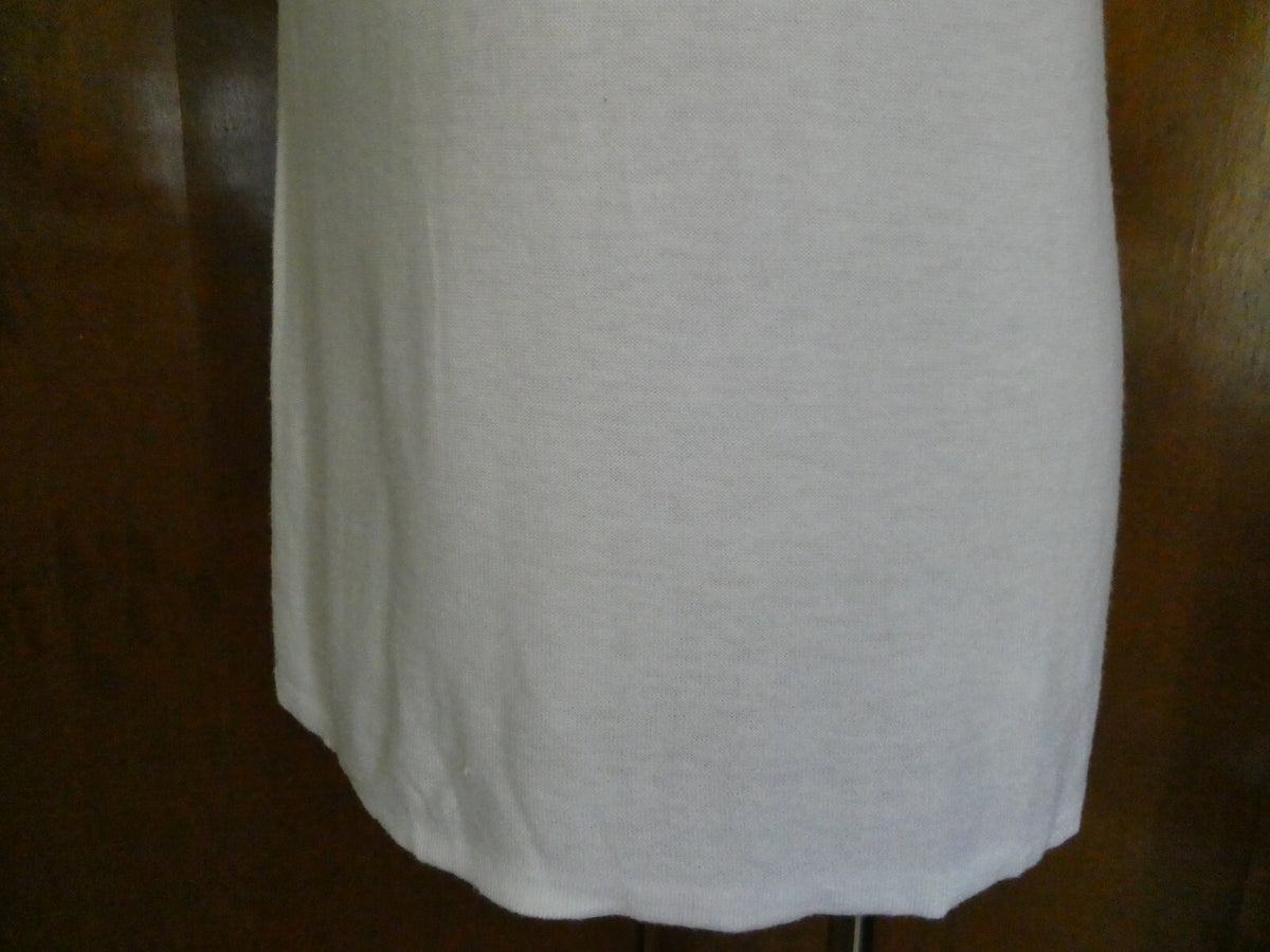 ONE 7 SIX women's white viscose cotton detailed top Large