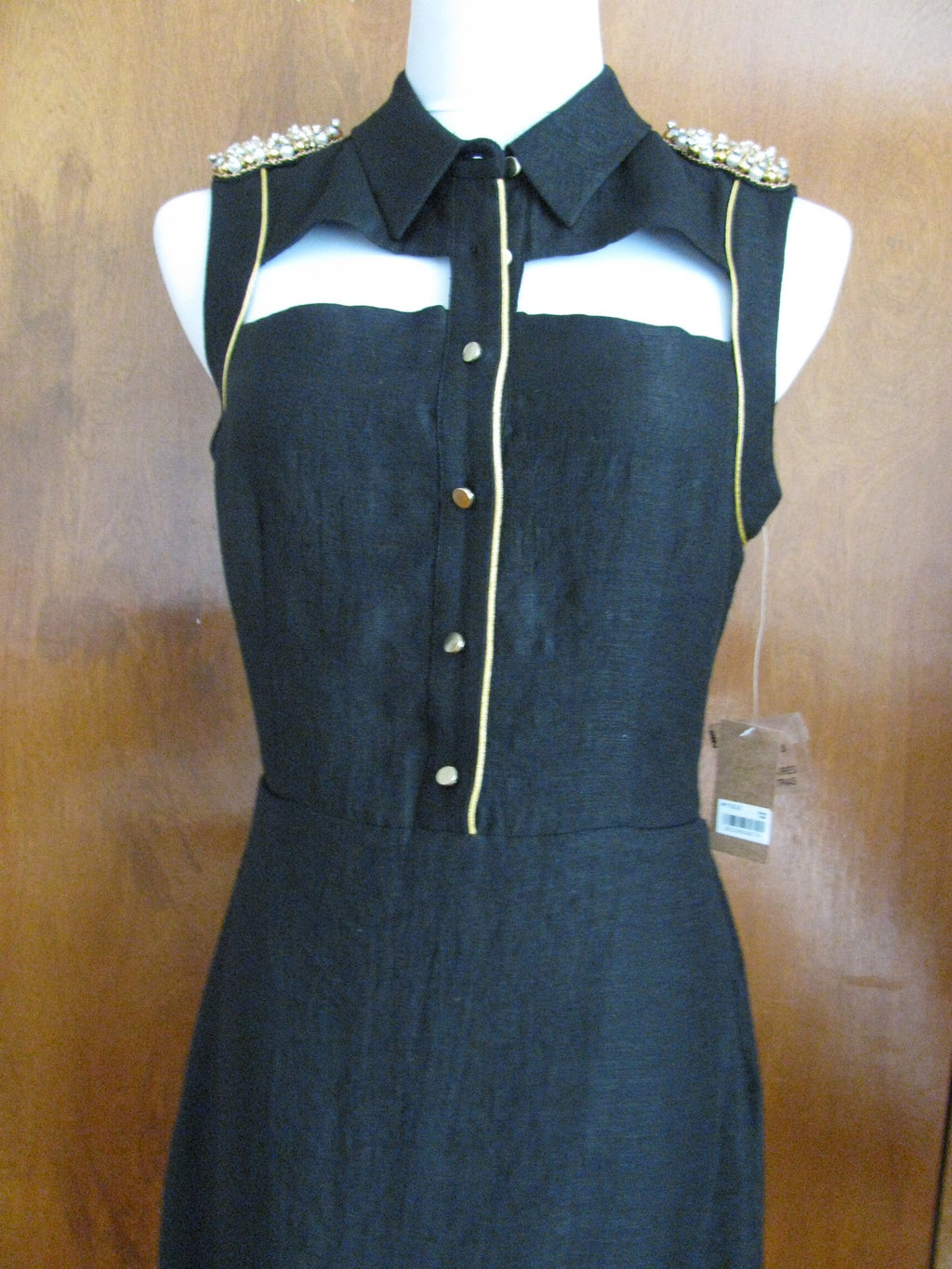 Rachel Roy Women’s Black Evening Beaded Cutout Dress Size 6 NWT