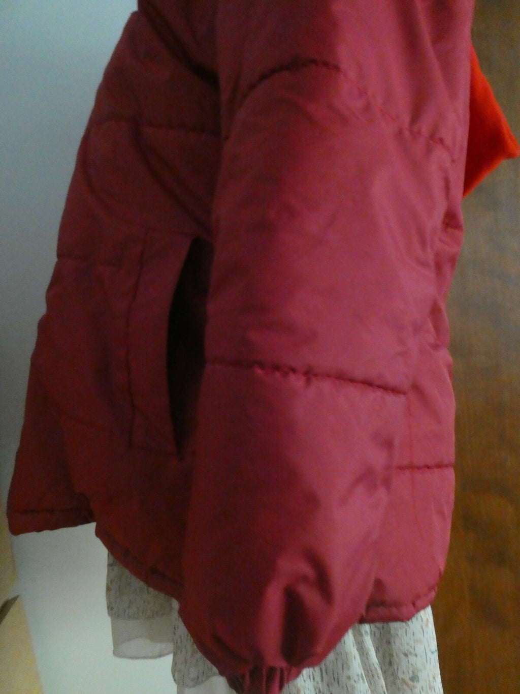 JUST Women’s Jacket Coat Red/Black Removable Hooded Size Small