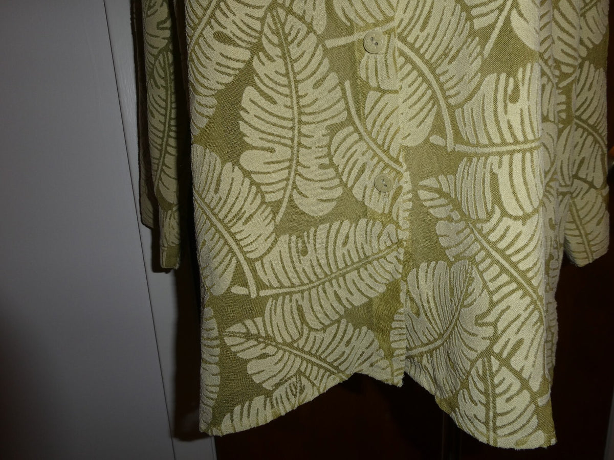 ALFRED DUNNER Women's Green 3/4 Sleeve Blouse Size 12