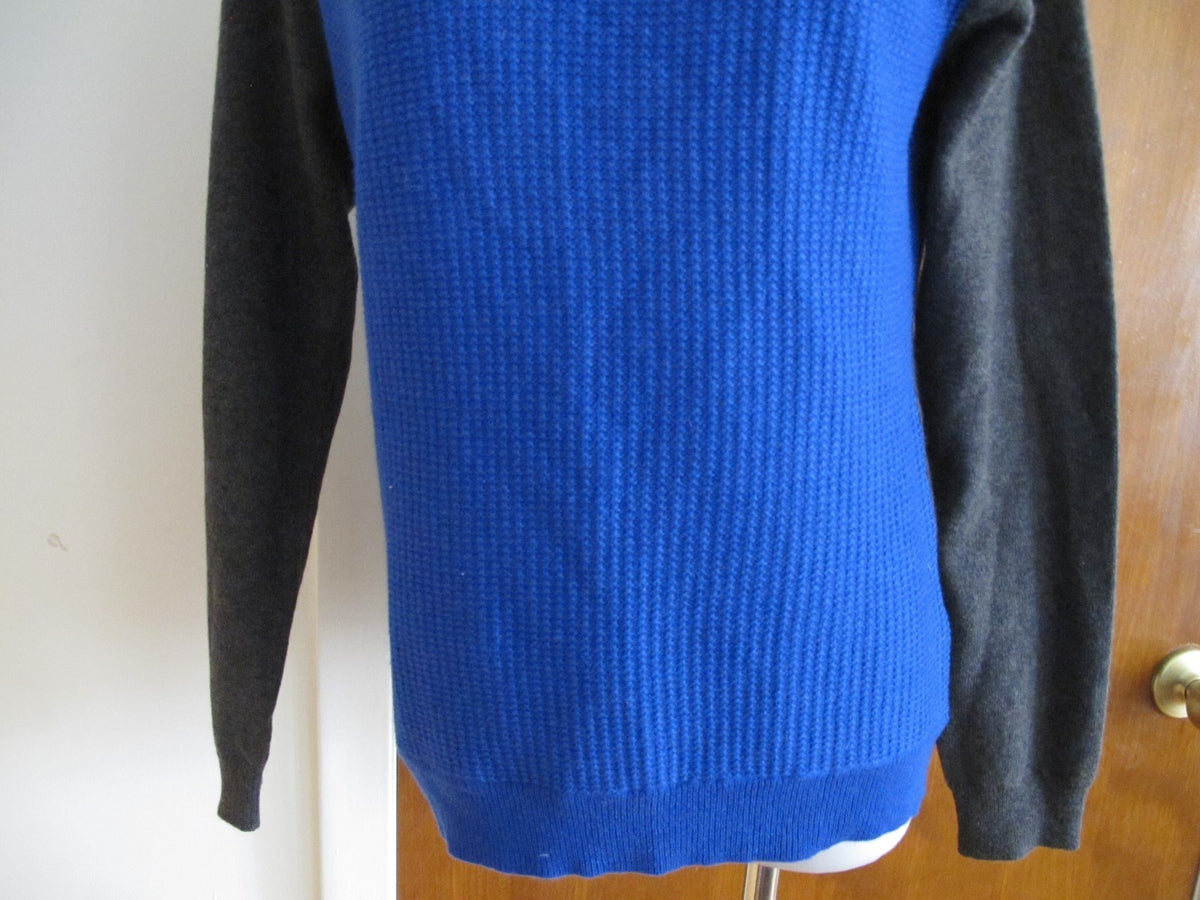 Ralph Lauren Women's Blue Gray Cashmere Sweater Size Medium New