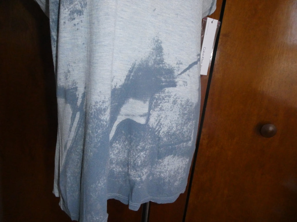 Calvin Klein Jeans women's gray viscose with beads decorated tunic top Medium