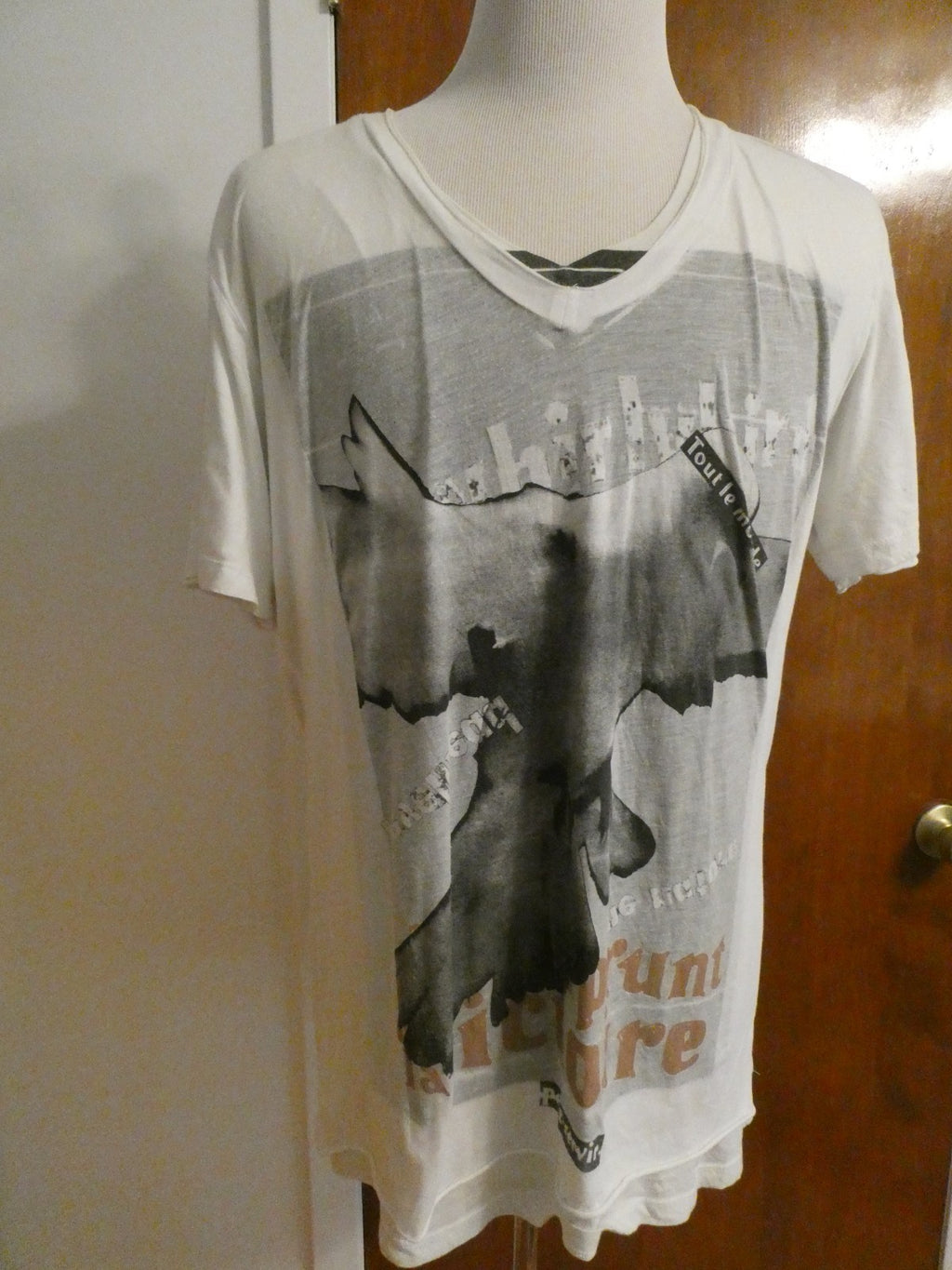 Second+Sunday Men White Graphic T-Shirt Soft Cotton Print Crew Neck XXL (fitsXL)