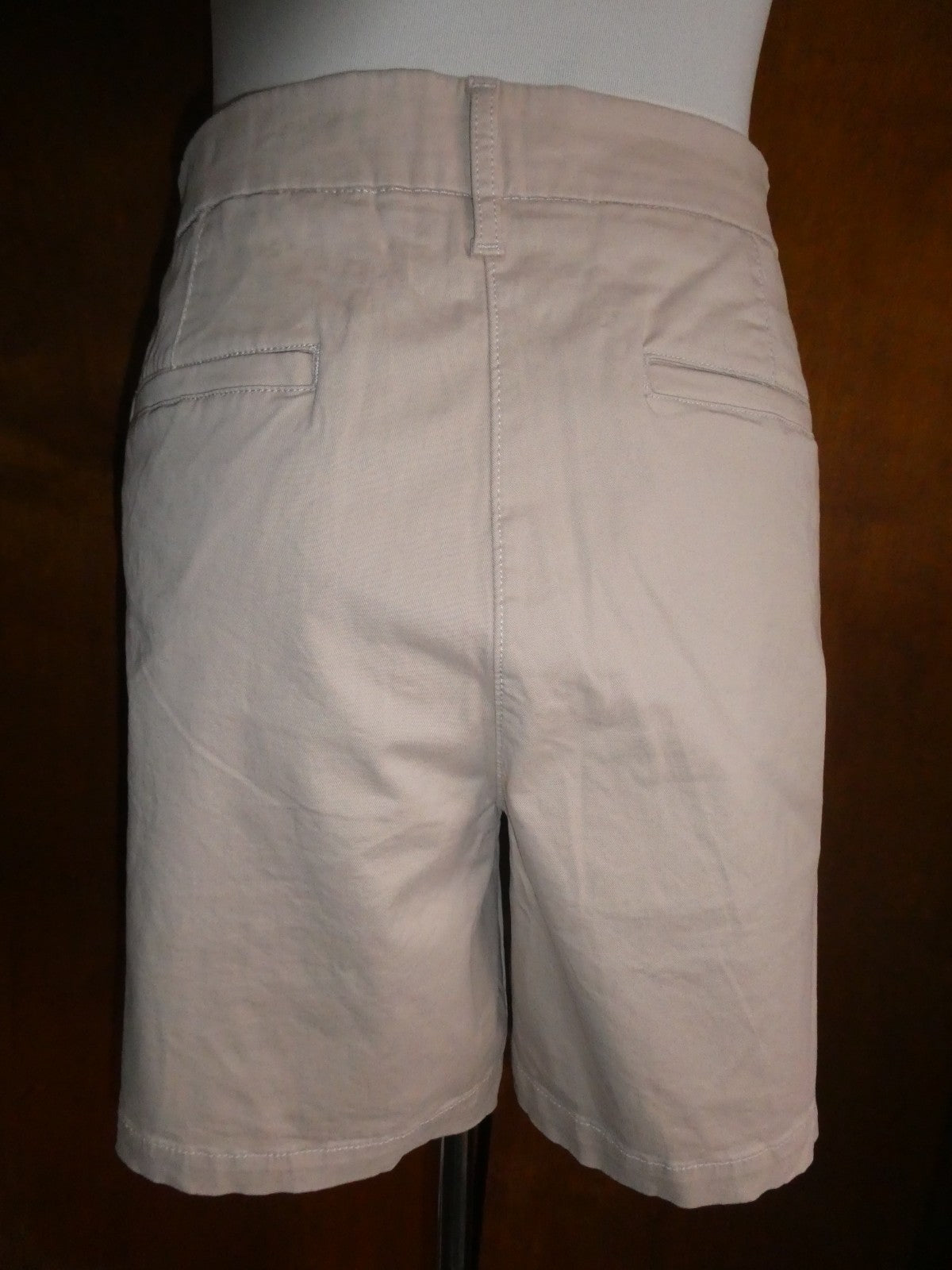 U.S. POLO ASSN. Women Beige Khaki Chino Bermuda Shorts Size 16 (Fits Like 14)