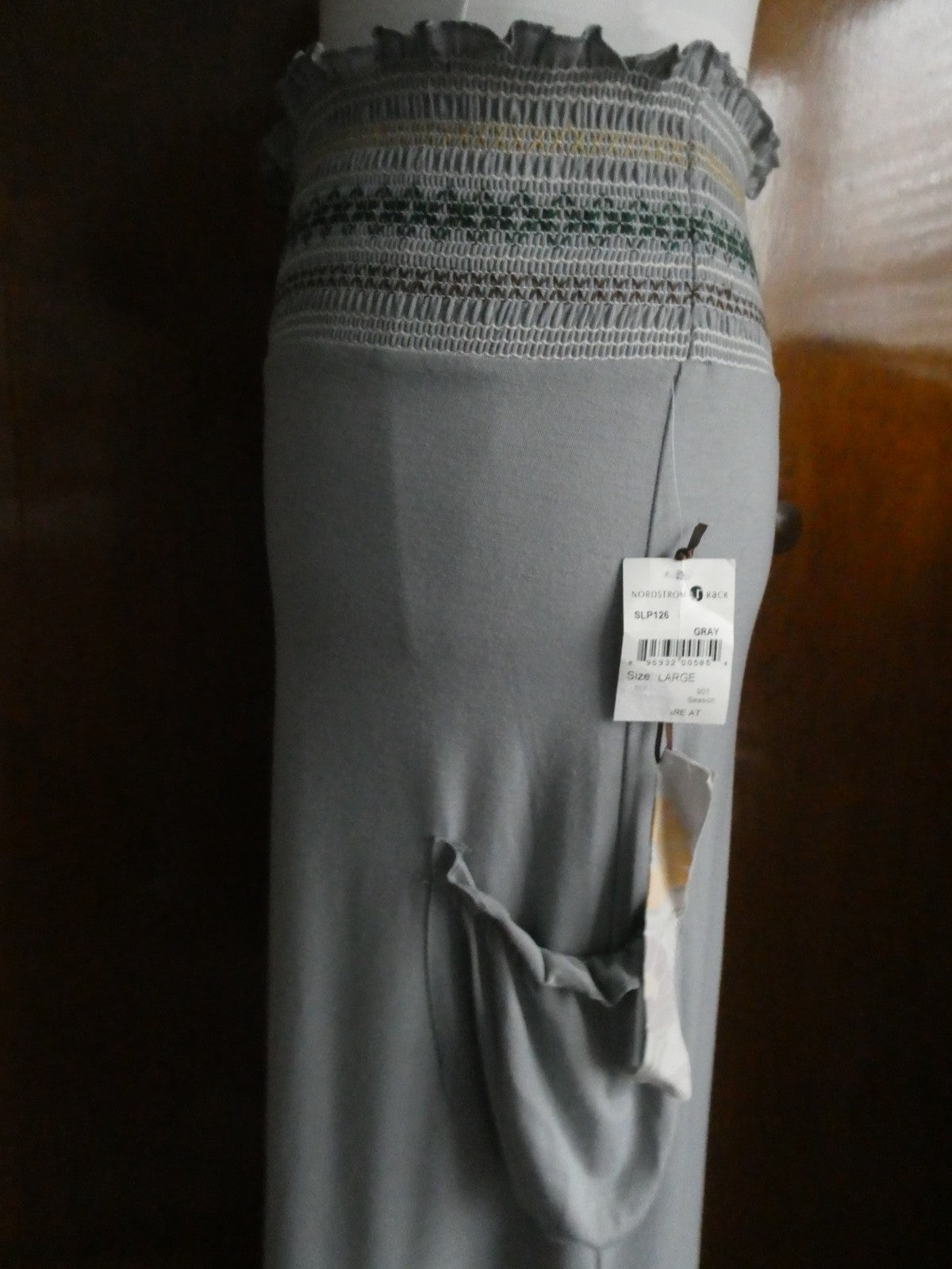 Mimi Chica women gray detailed skirt Large with pockets Large