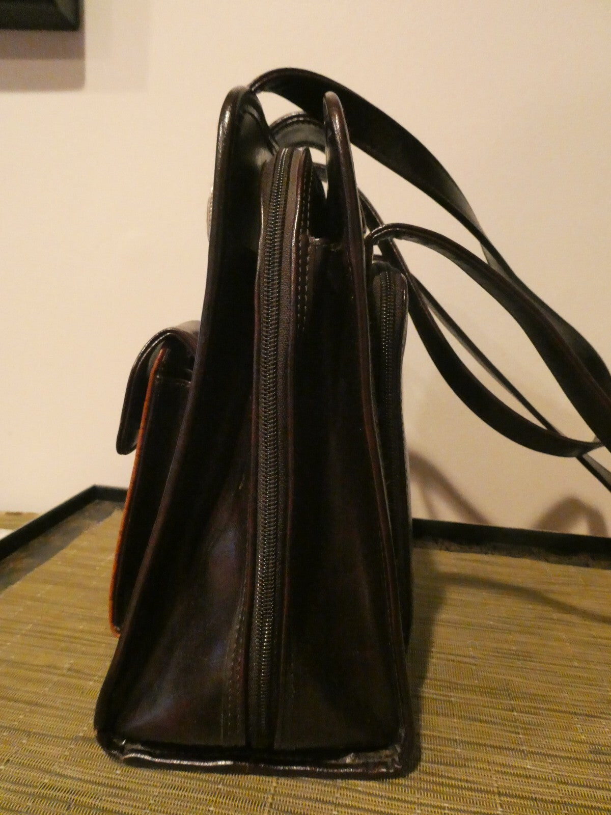 Noato women’s brown genuine leather Wallet Messenger & Shoulder Handbag 8831828 
