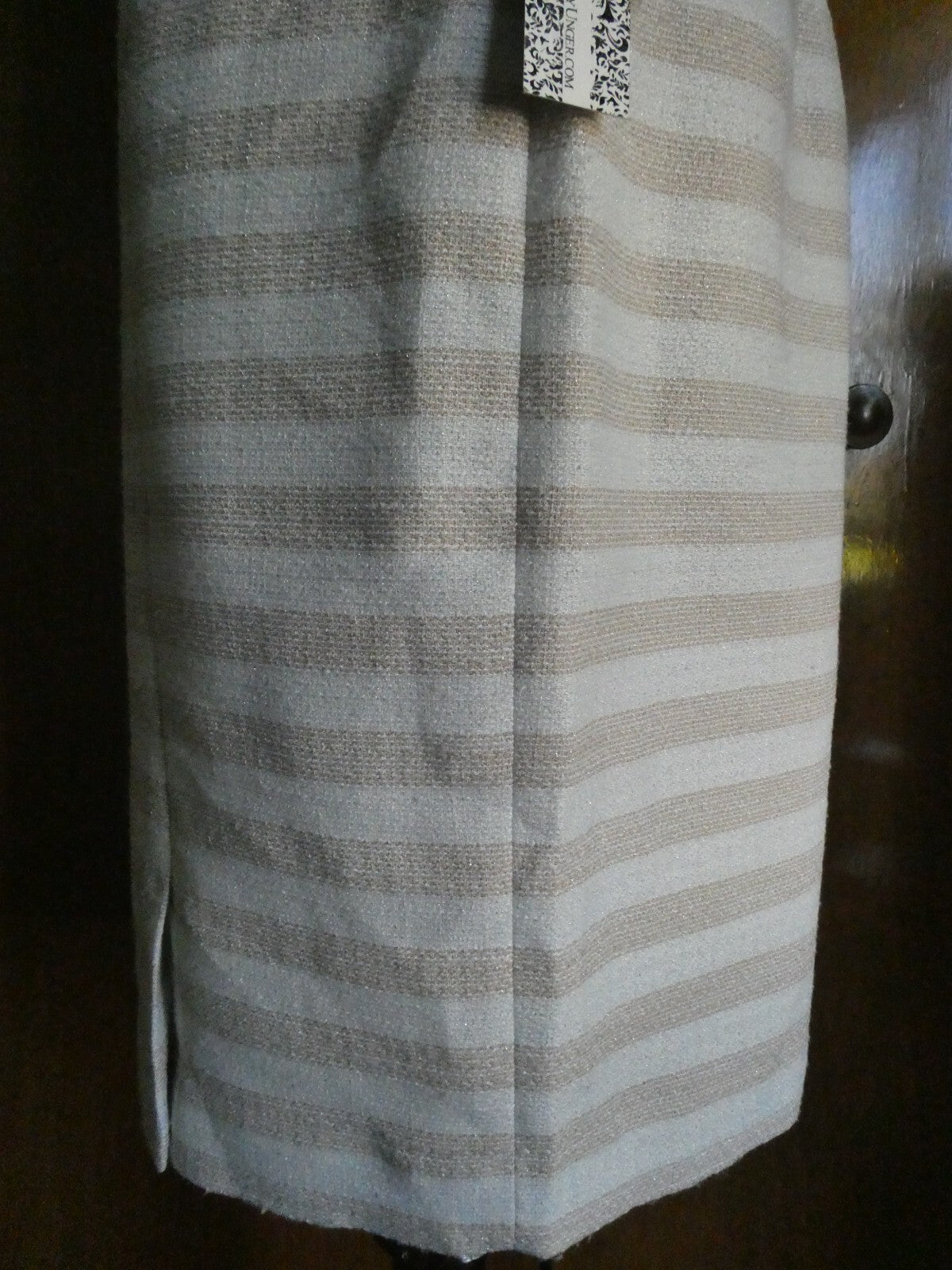 Kay Unger beige women's stylish lined skirt size 14