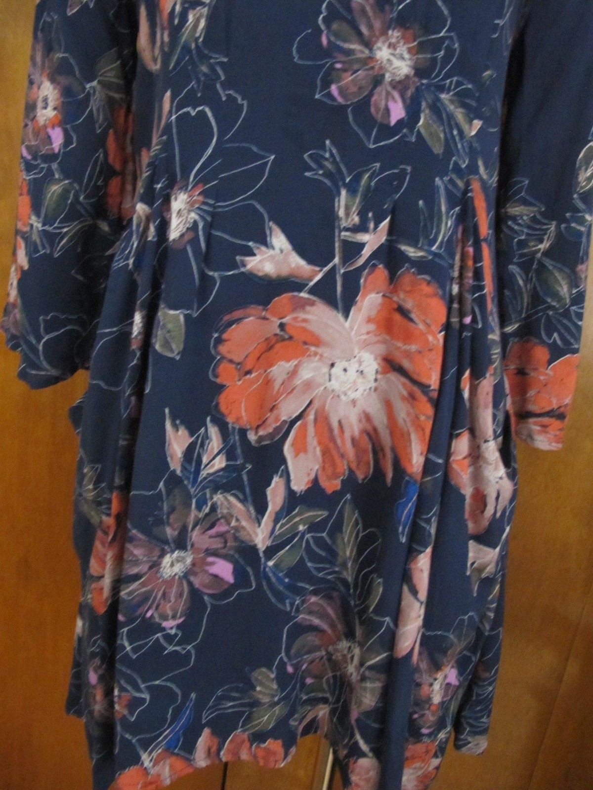 Free People women’s multi color relaxed fit short lined new soft rayon dress 2