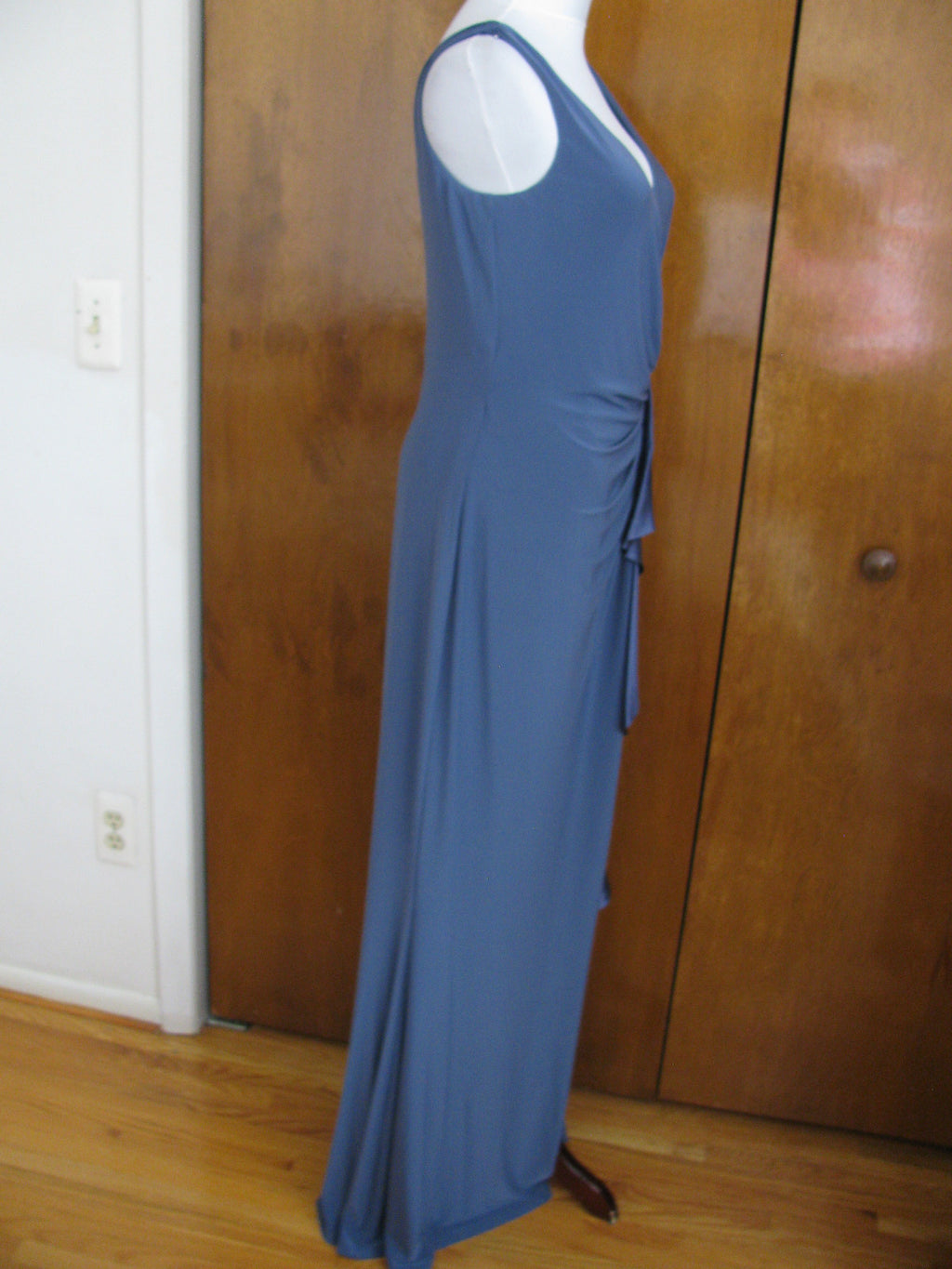 Ralph Lauren Women's Gray Detailed Maxi Evening New Dress New