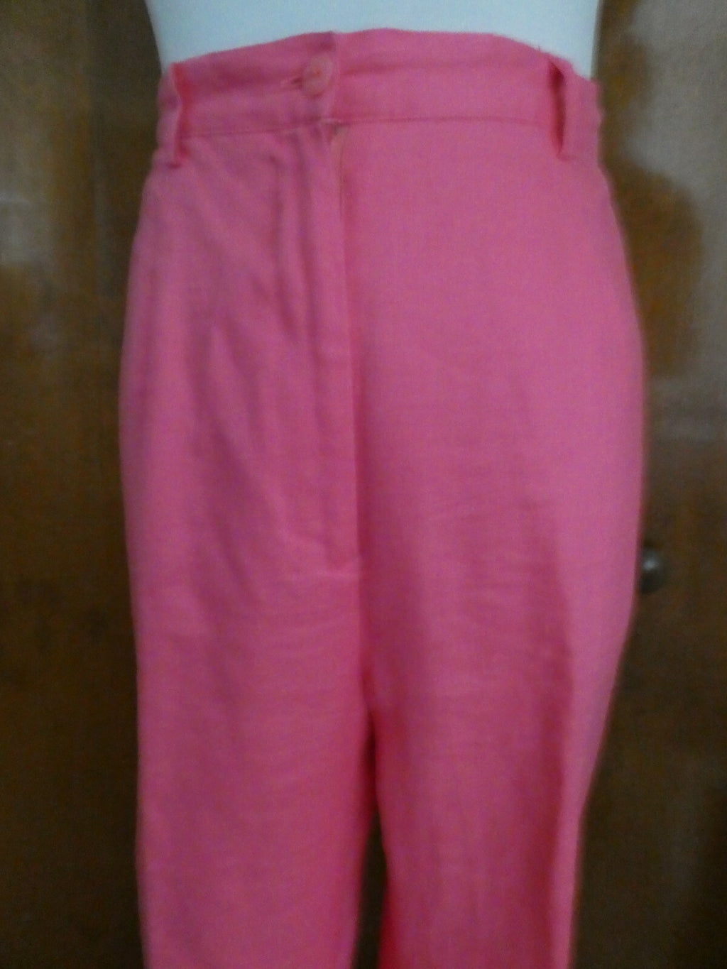 J Song Collection women's pink 100% linen full lined pants size 12 New