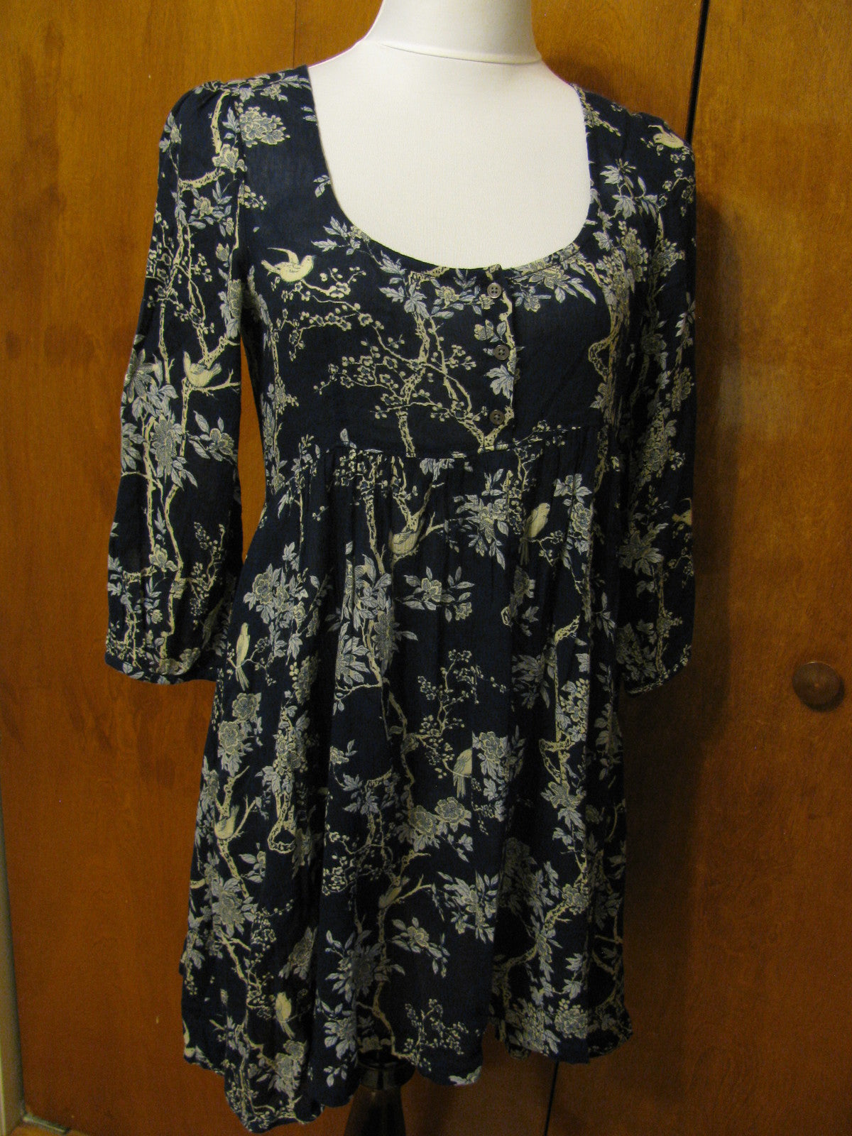Denim & Supply Women's Multi Color Navy Mini Long Sleeves Dress New