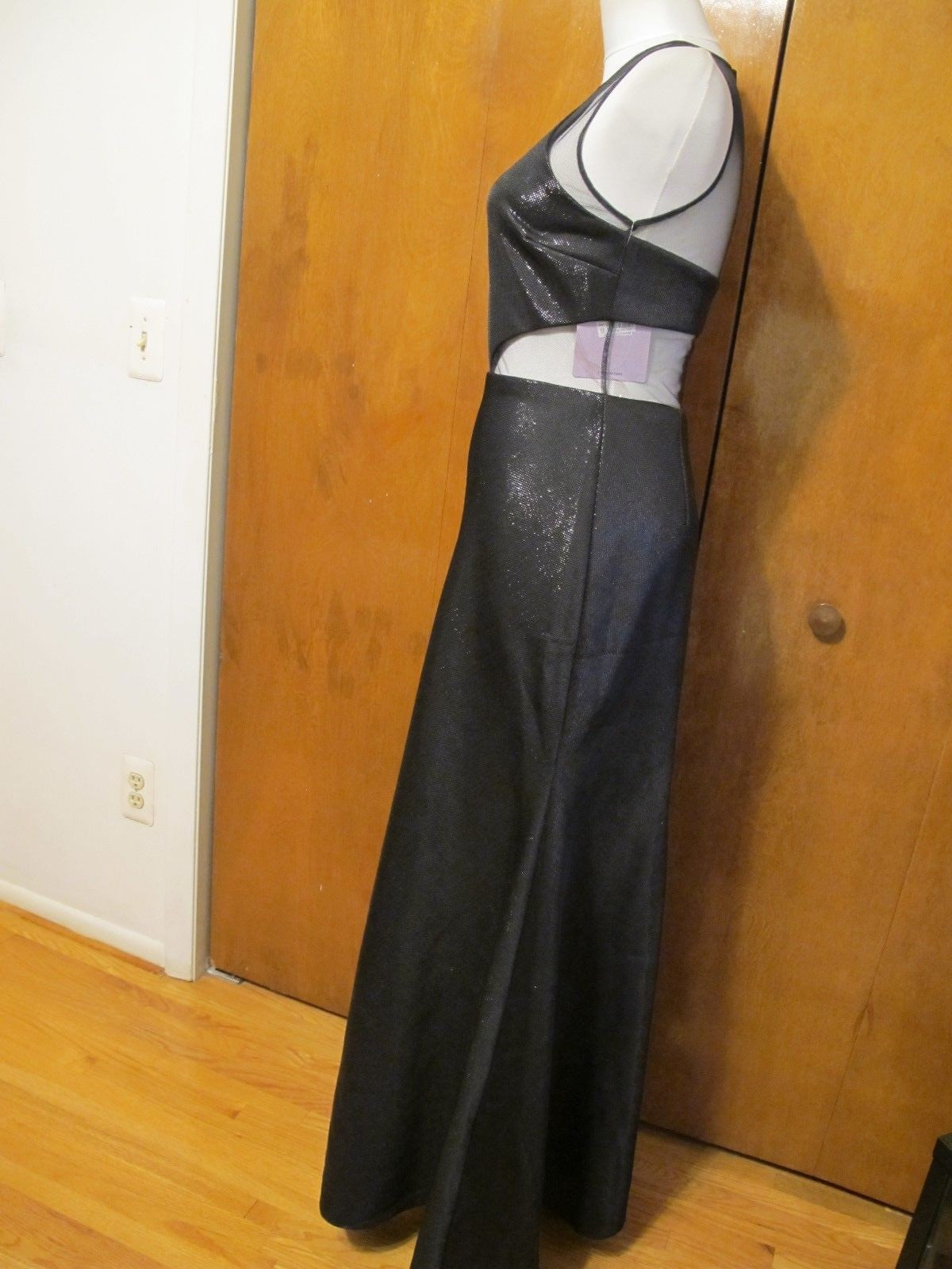 JS Collections Women's Black Evening Maxi A-Line Dress 4 