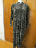 Melange Collection women's gray velour long sleeves dress size small 