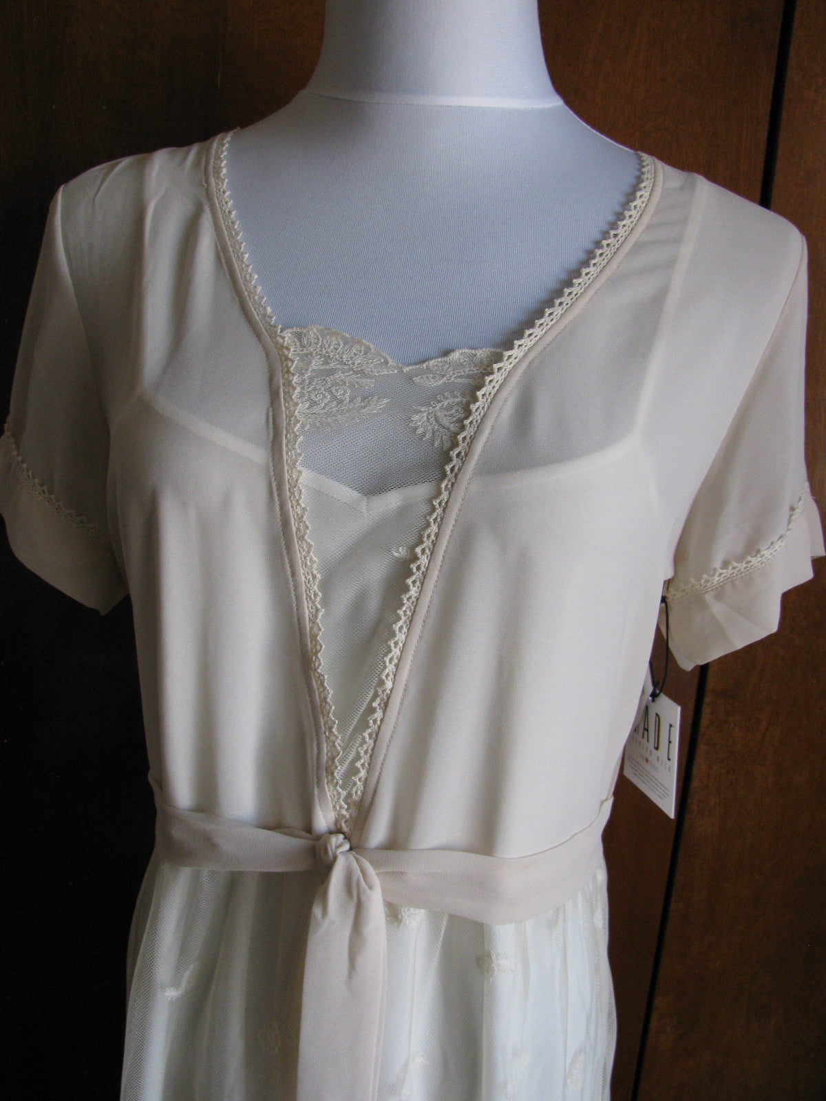Impulse women's tea stain embroidered lined dress New
