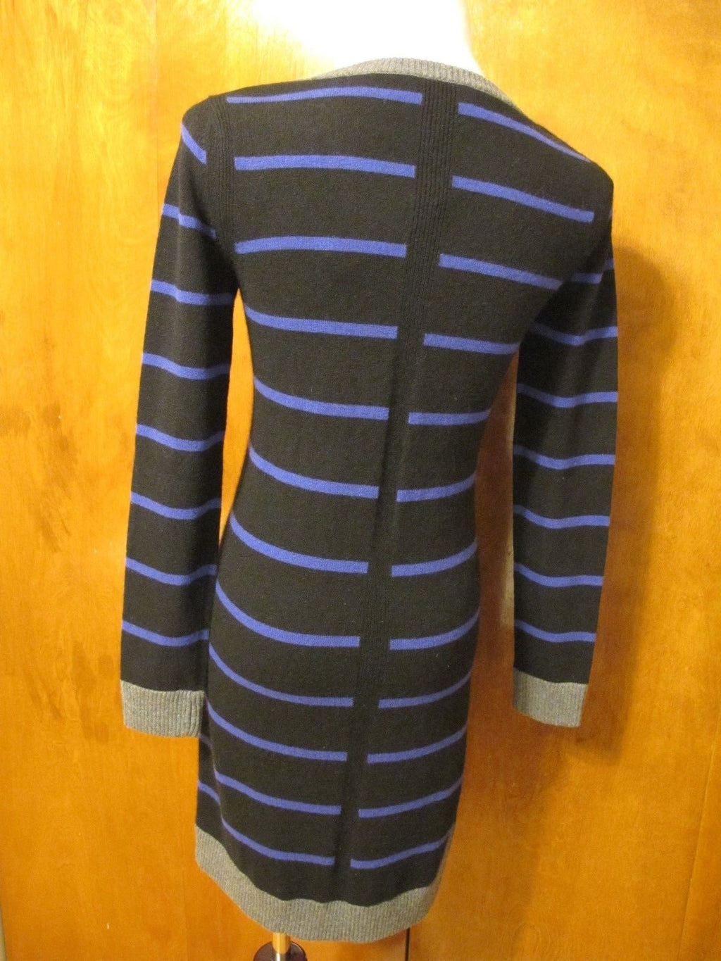 Bloomingdale Aqua Women's Black Combo Cashmere Mini Dress Small