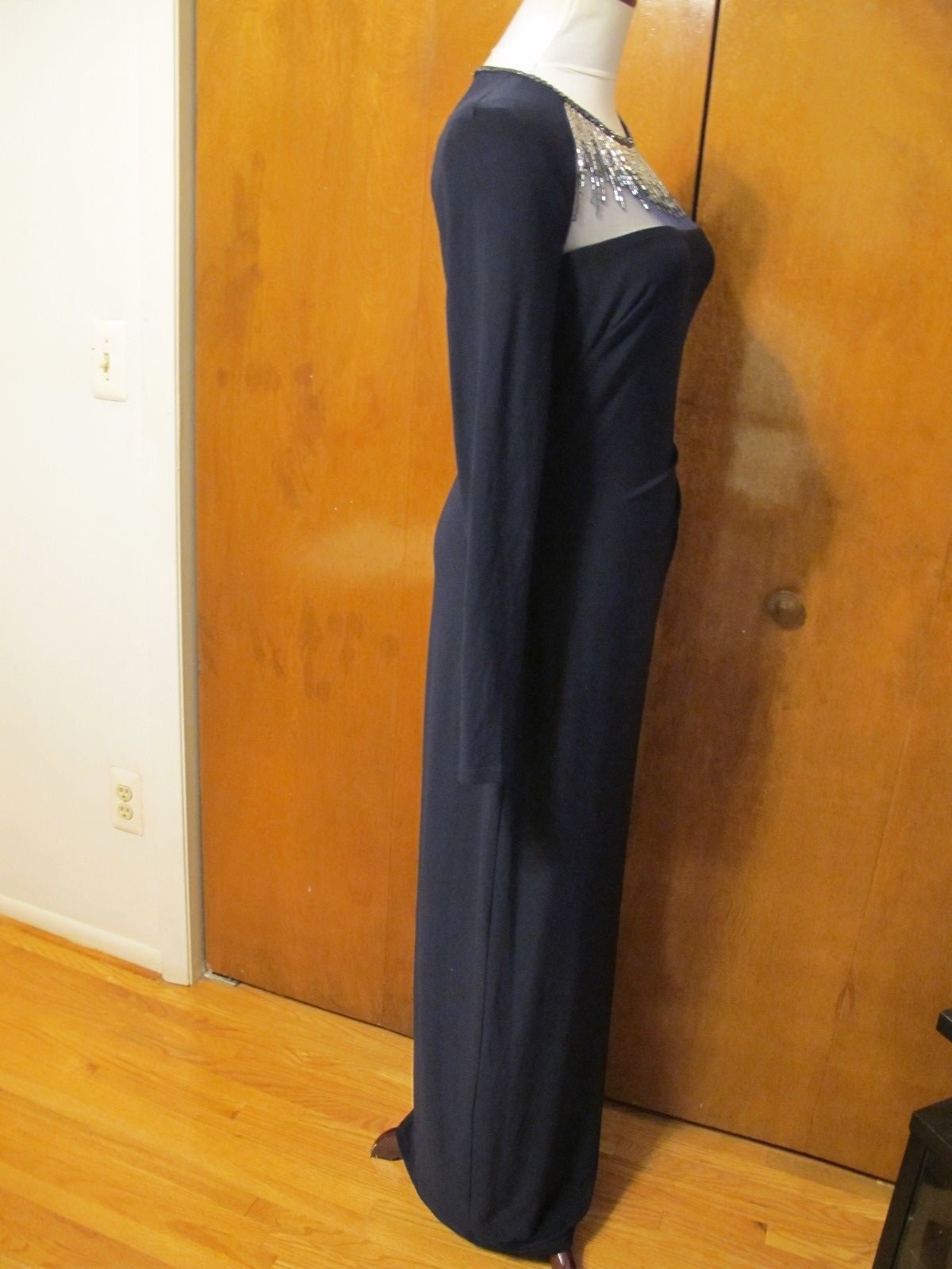 Ralph Lauren women's navy maxi evening detailed NWT dress size 6