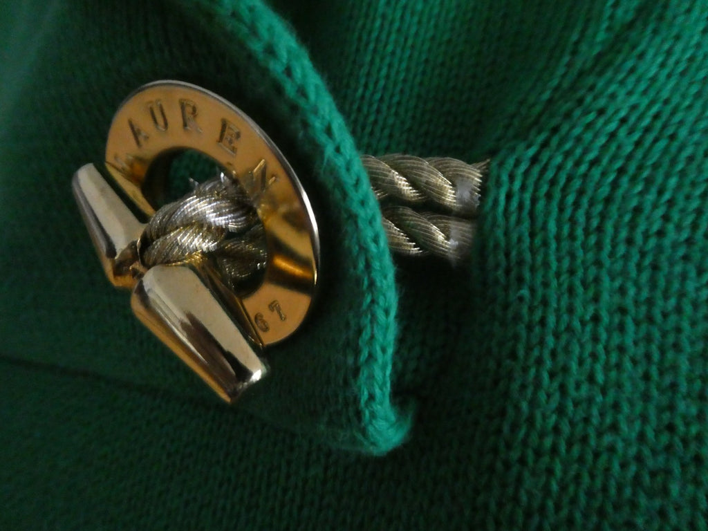 Ralph Lauren Women’s XL Green Shawl Collar Toggle Sweater 100% Cotton EUC