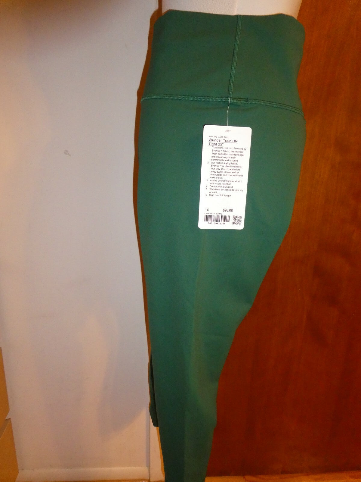Lululemon Wunder Train Running Green Pants Tight 25"