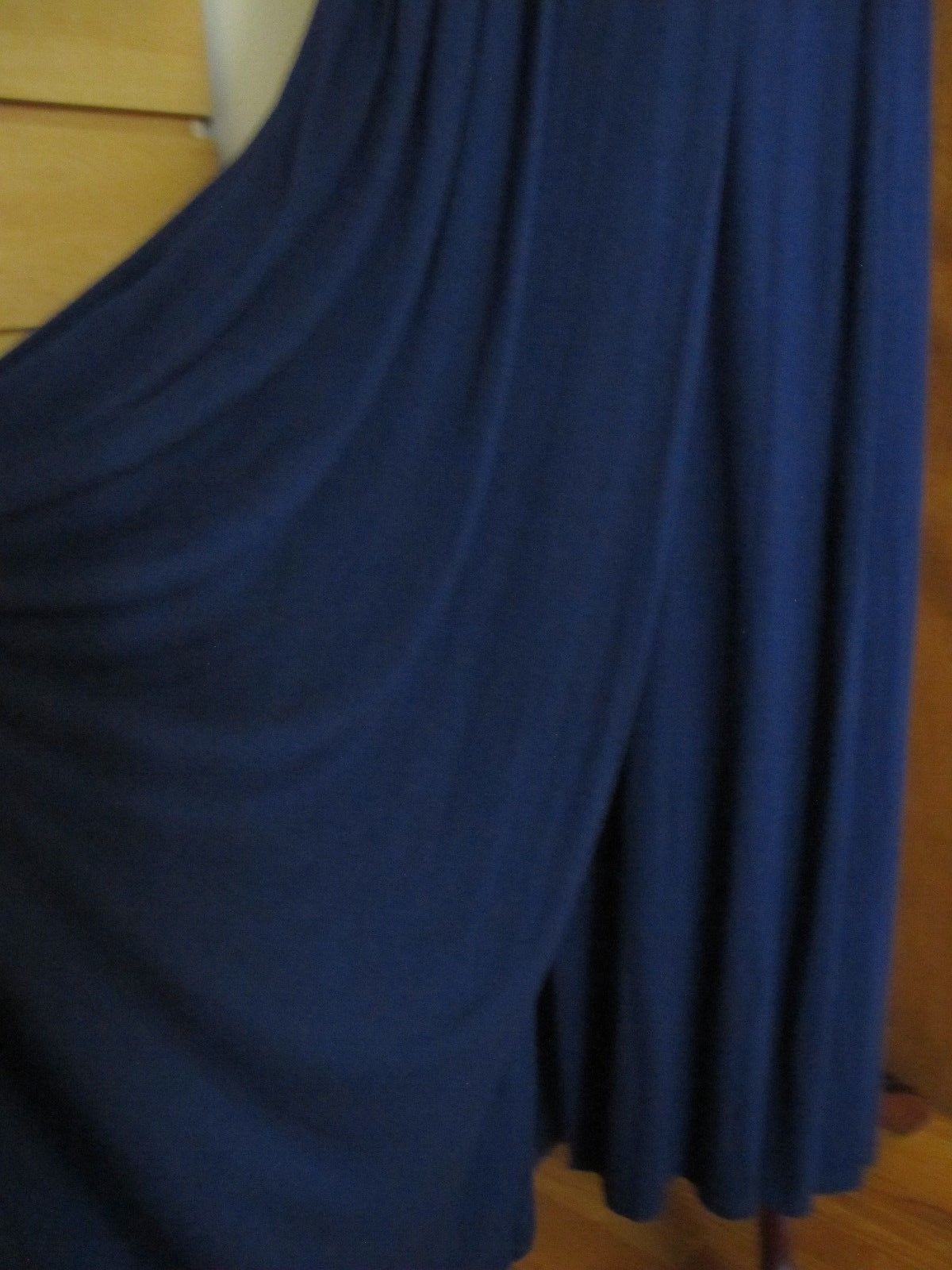 Tahari Blue Navy Maxi Soft Viscose Skirt Size XSmall NWT