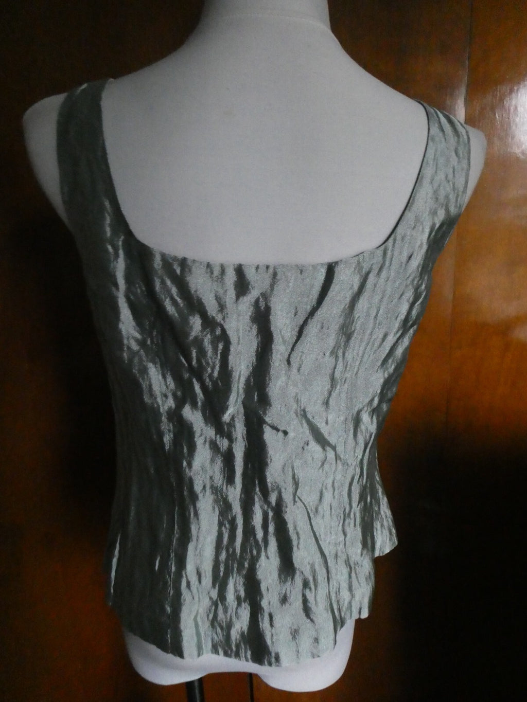 Zelda women's sage gray evening lined top size 10