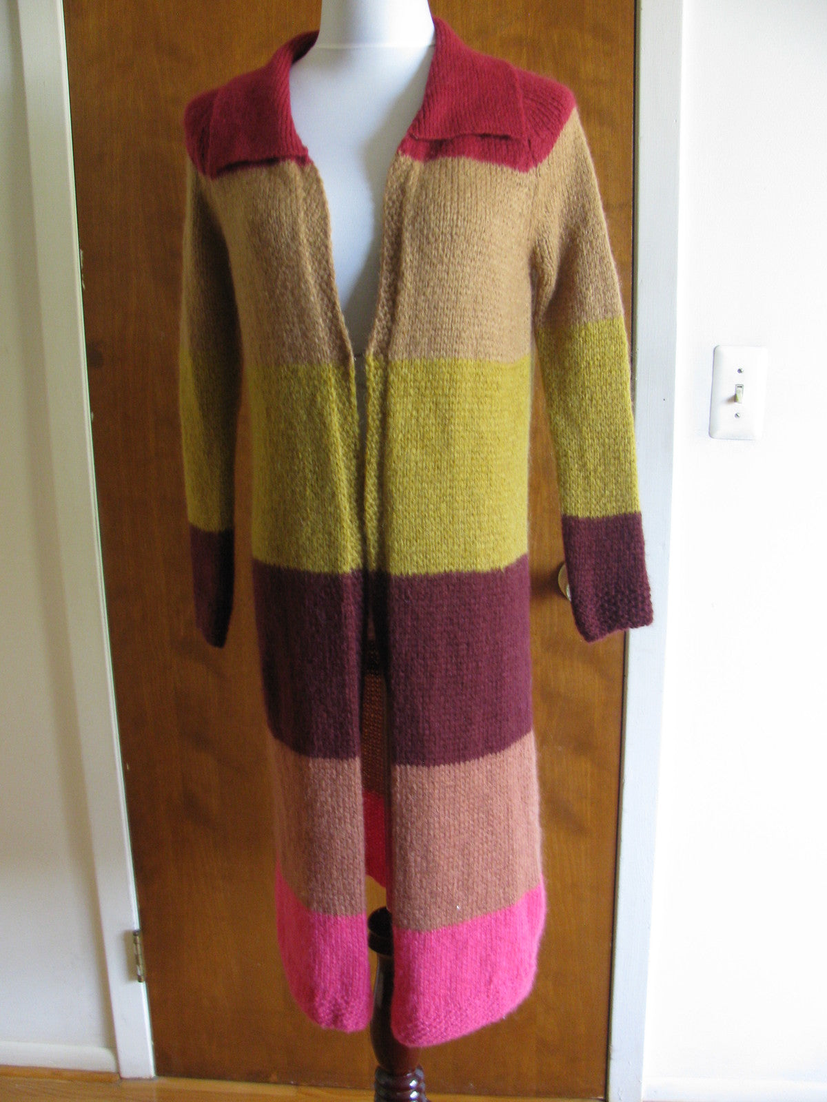 Free People Women's Multi Color Stripe Long Cardigan Size Xsmall New