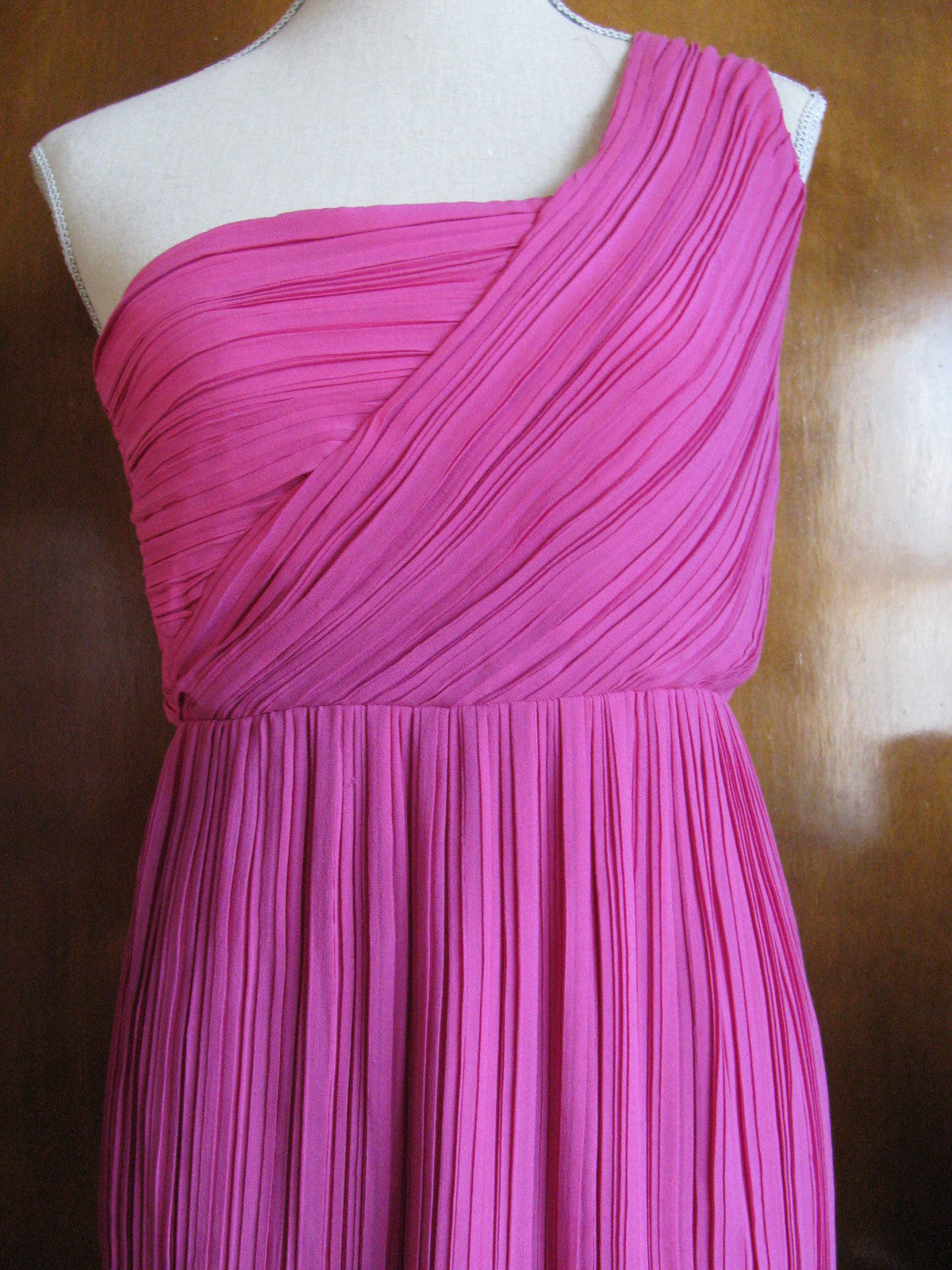 Theory Taliana Women's rubellite one shoulder silk evening dress New