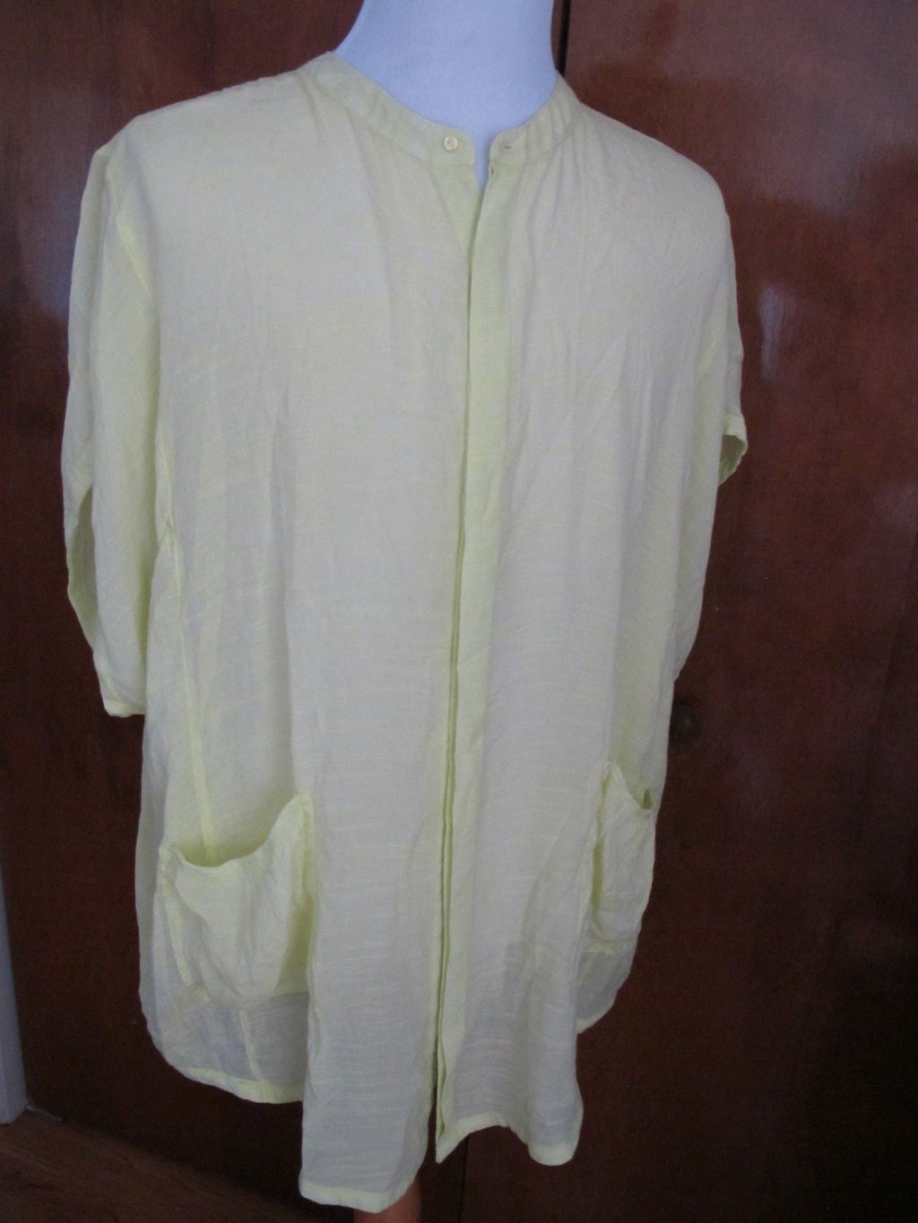 Anthropologie SaturdaySunday womens chartreuse Kendra oversized tunic small NWT