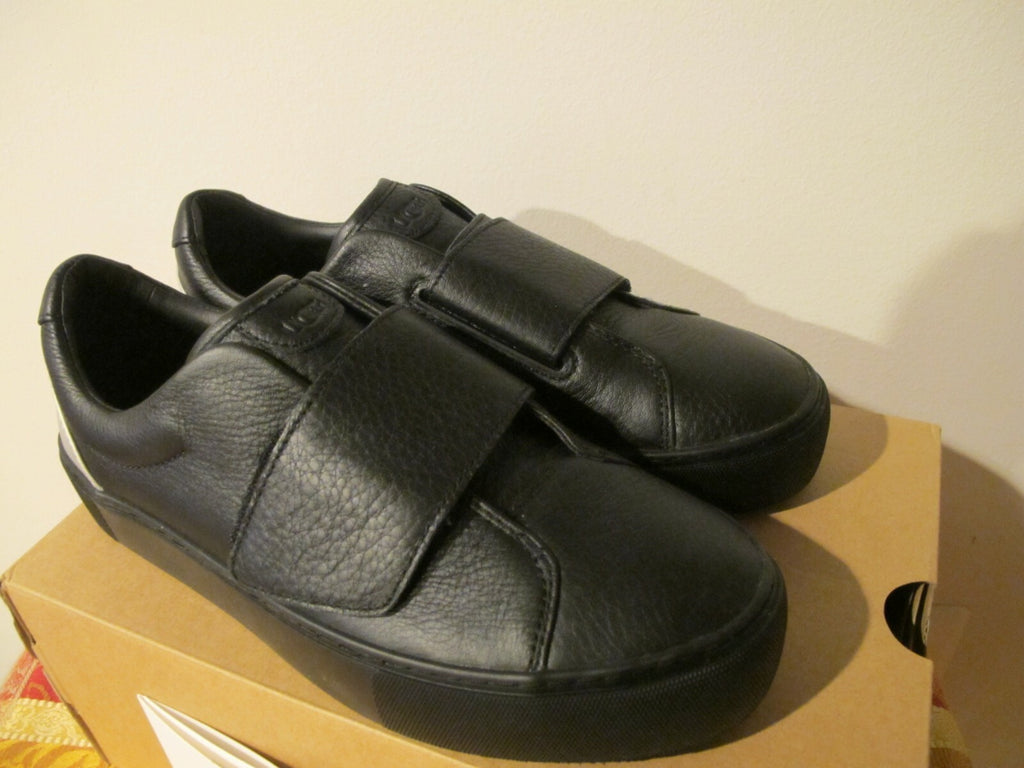 UGG Australia Neri Women's Black Leather Fashion Sneaker Size 7.5