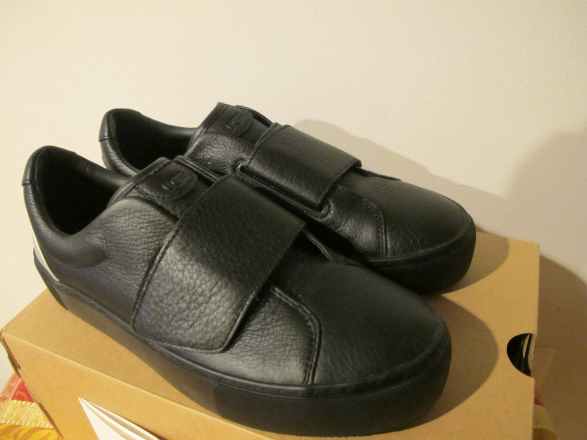 UGG Australia Neri Women's Black Leather Fashion Sneaker Size 7.5