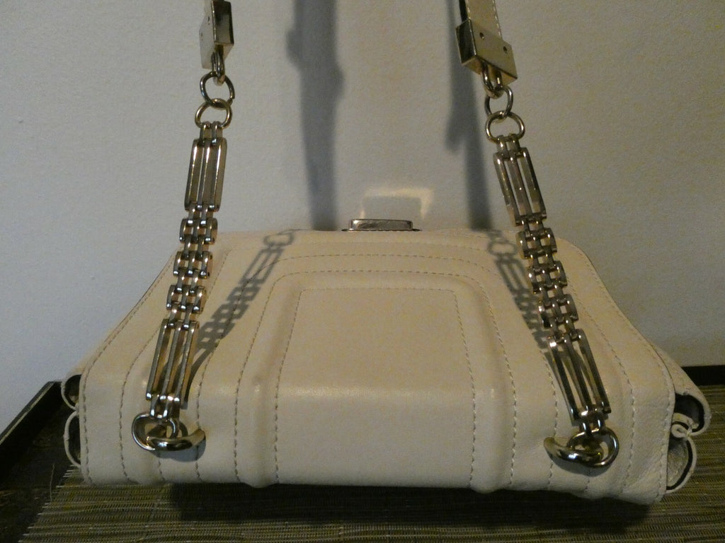 Reiss Almond Chain Strap Shoulder Crossbody Purse Leather Handbag Tote 