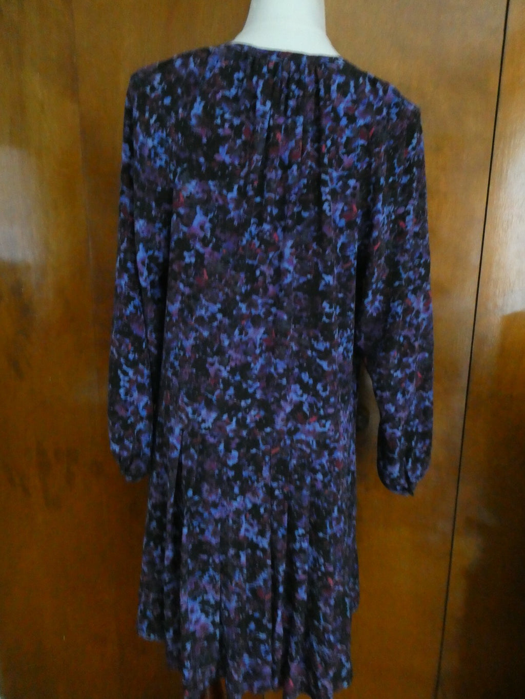 Rebecca Taylor multi-color lined detailed pleated 100% silk dress size 10