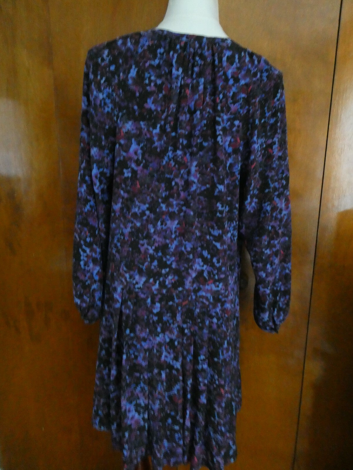 Rebecca Taylor multi-color lined detailed pleated 100% silk dress size 10