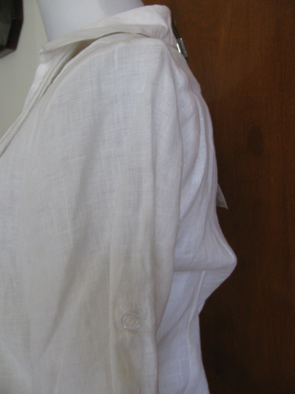 For Cynthia women's 100% linen white stylish tunic top small