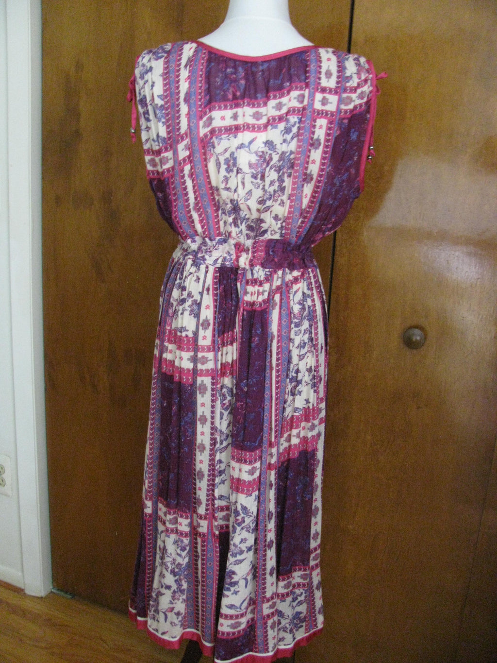 Free People women’s multi color asymmetrical hem NWT soft rayon dress size Large