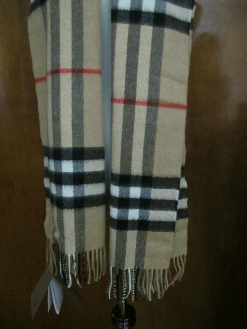 Burberry Classic Check Cashmere Scarf Camel