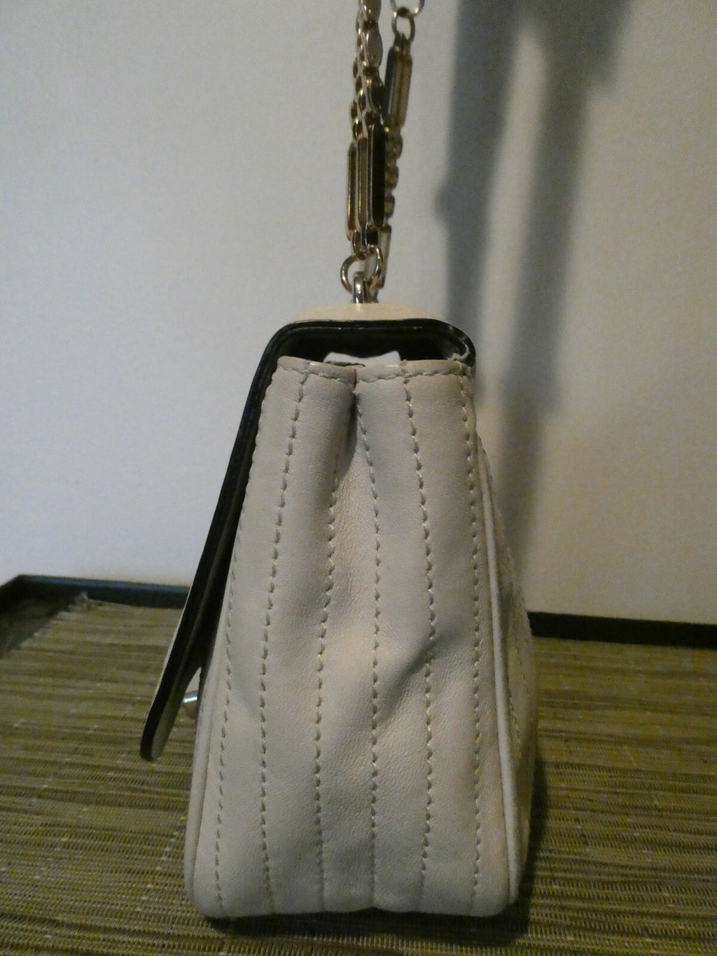 Reiss Almond Chain Strap Shoulder Crossbody Purse Leather Handbag Tote 