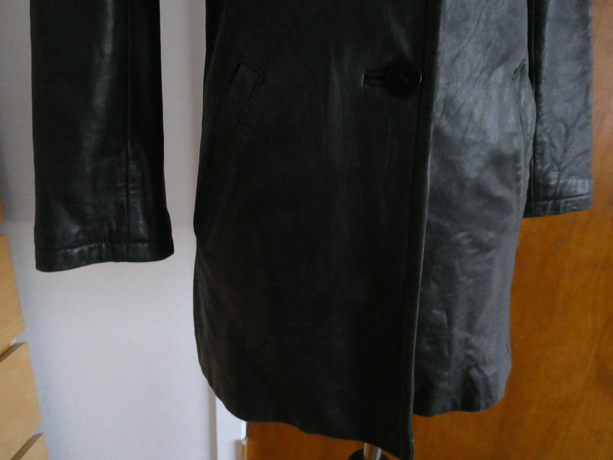 Kenneth Cole Reaction Women's Black Soft Leather Jacket/Coat P (XS)