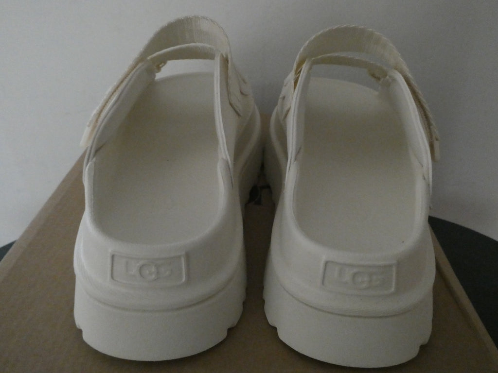 UGG Women Goldenglow Slide JSM White Platform Sandals Sz 5 New in Box W/1167430