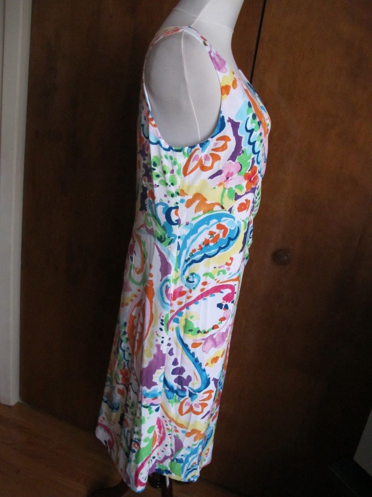 Ralph Lauren Women's Multi Color Lined Faux Wrap Dress New