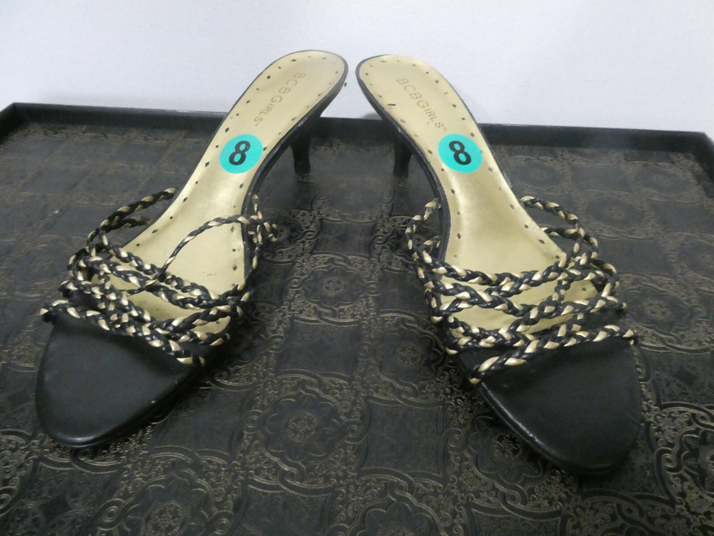 BCBG girls slippers with heels black 8B/38
