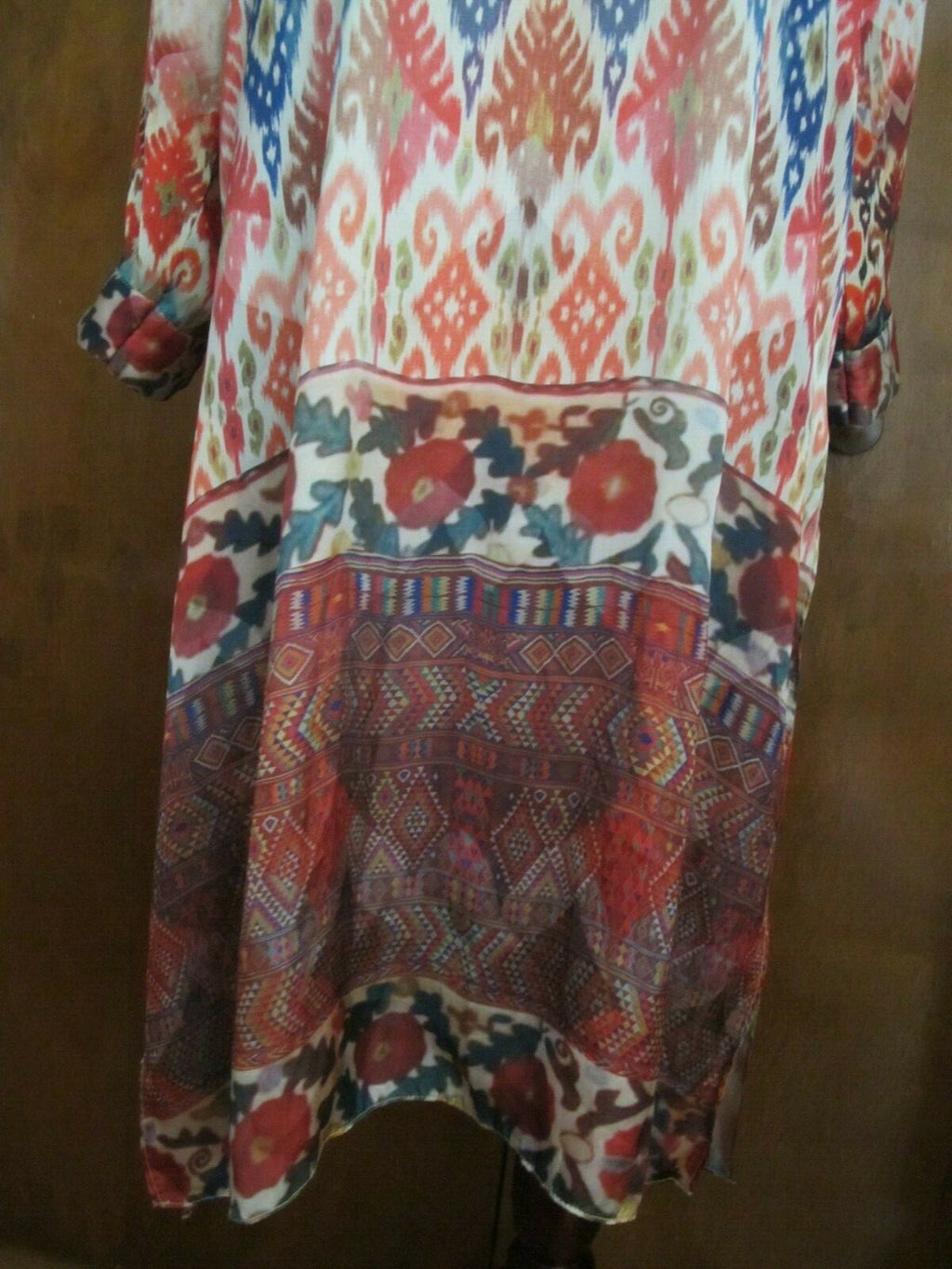 Lime Light Women’s Multicolor Tunic Top Or Swim Cover Medium