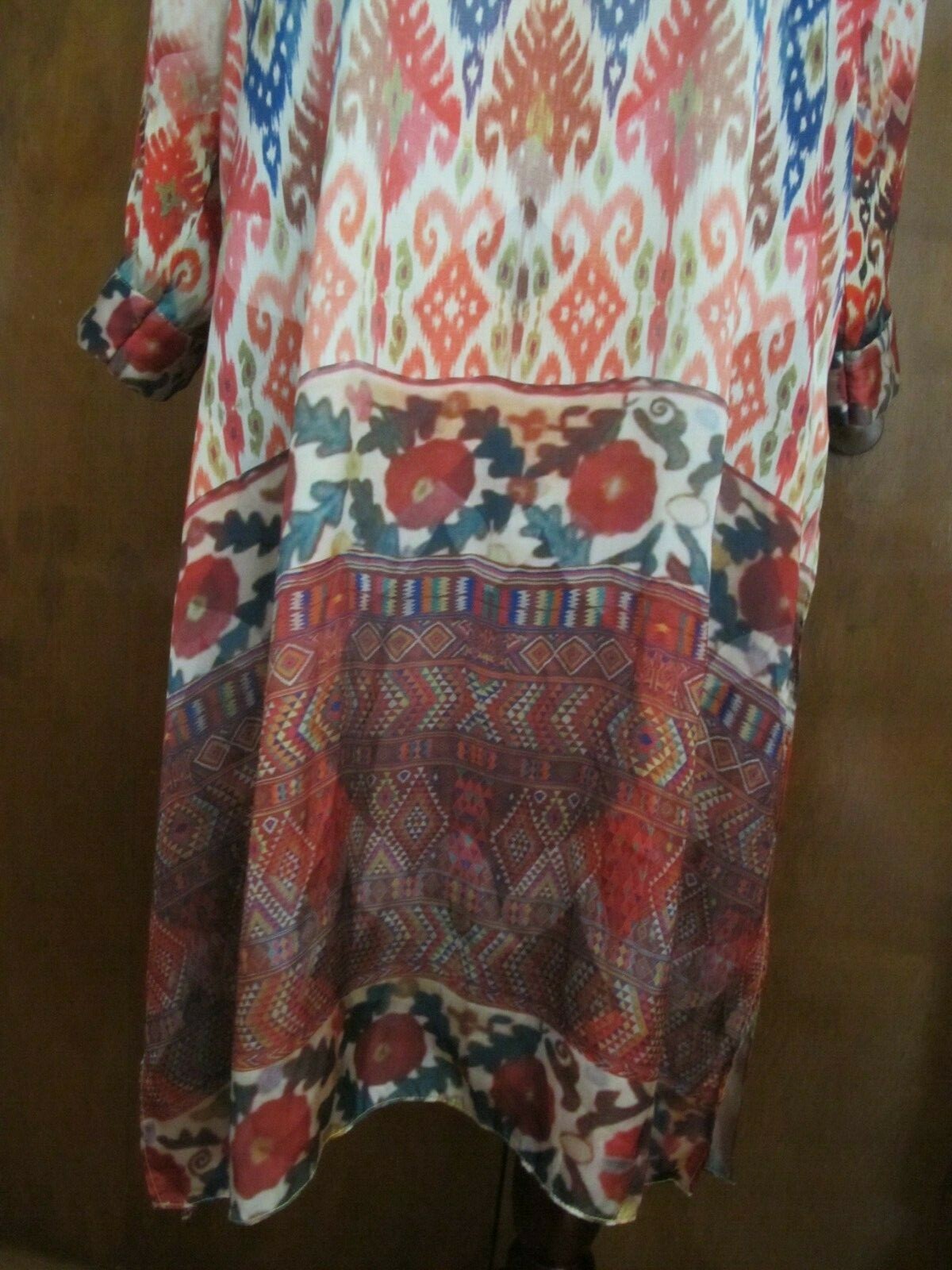 Lime Light Women’s Multicolor Tunic Top Or Swim Cover Medium