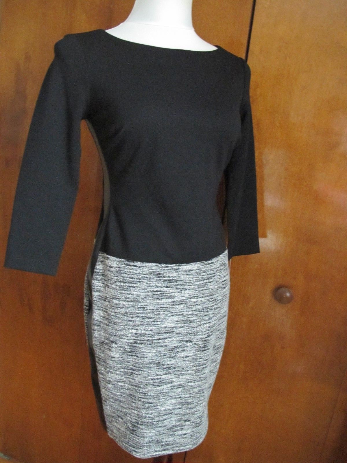 Ralph Lauren women's faux leather insert black detailed new dress size 2P