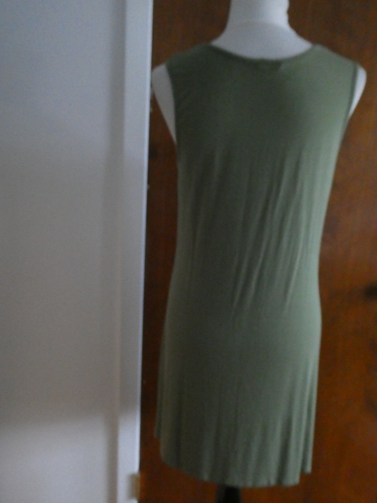Liberty Love 2Pc Floral Chiffon Duster Dress Set Olive Green Asymmetrical Medium