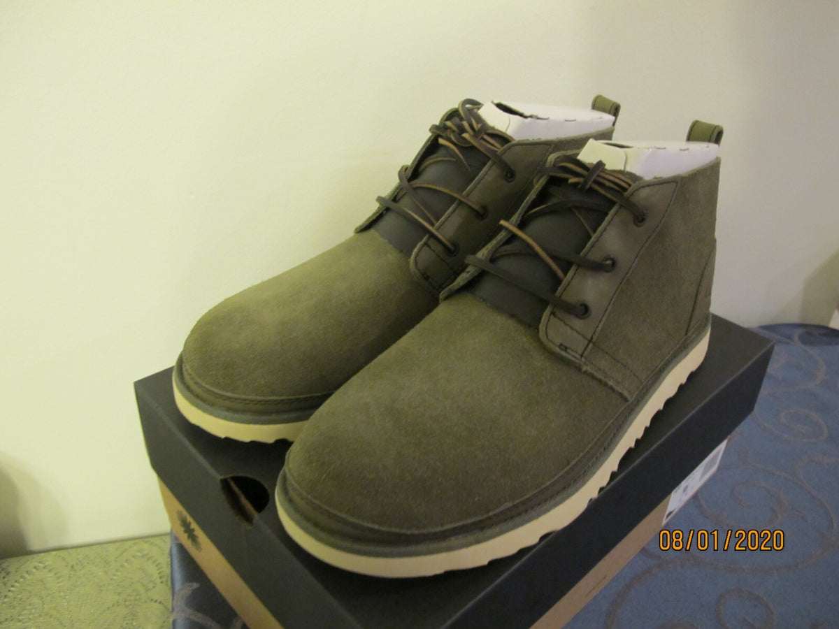 UGG Australia Neumel Unlined Leather Suede Men's Khaki Boots 13 Authentic 