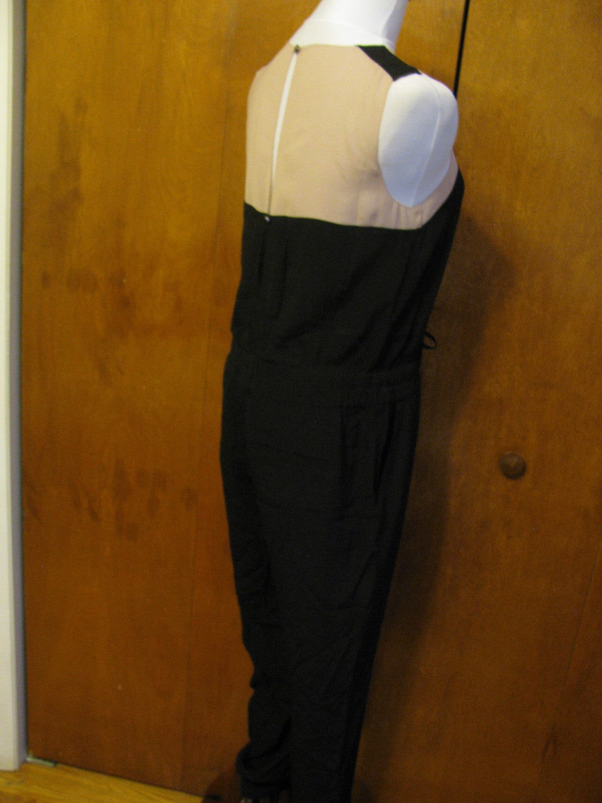Rachel Roy women's black/beige gorgeous viscose jumpsuit size small New